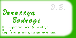 dorottya bodrogi business card